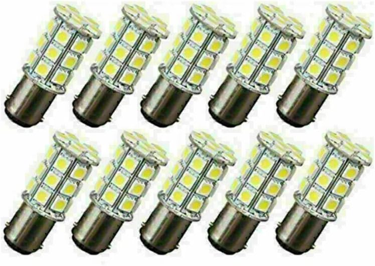 ya 4 8.14 10x CE BA15D 27SMD RV Marine Boat Trailer Light bulbs 1076 Red
