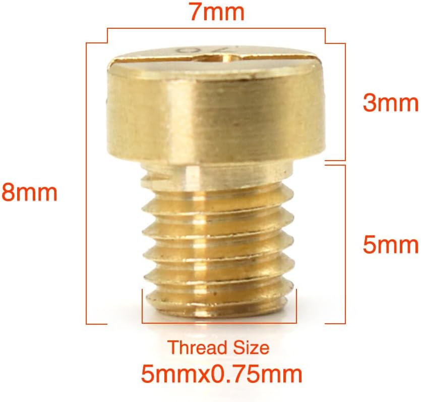 ya 2 8.15 12Pcs #45 - #72 Carb Main Jets Idle Jet Kit For Dellorto PHBG AD/for DS Carburetor