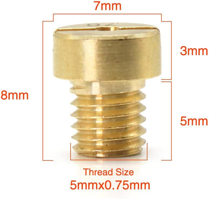 ya 2 8.15 12Pcs #45 - #72 Carb Main Jets Idle Jet Kit For Dellorto PHBG AD/for DS Carburetor