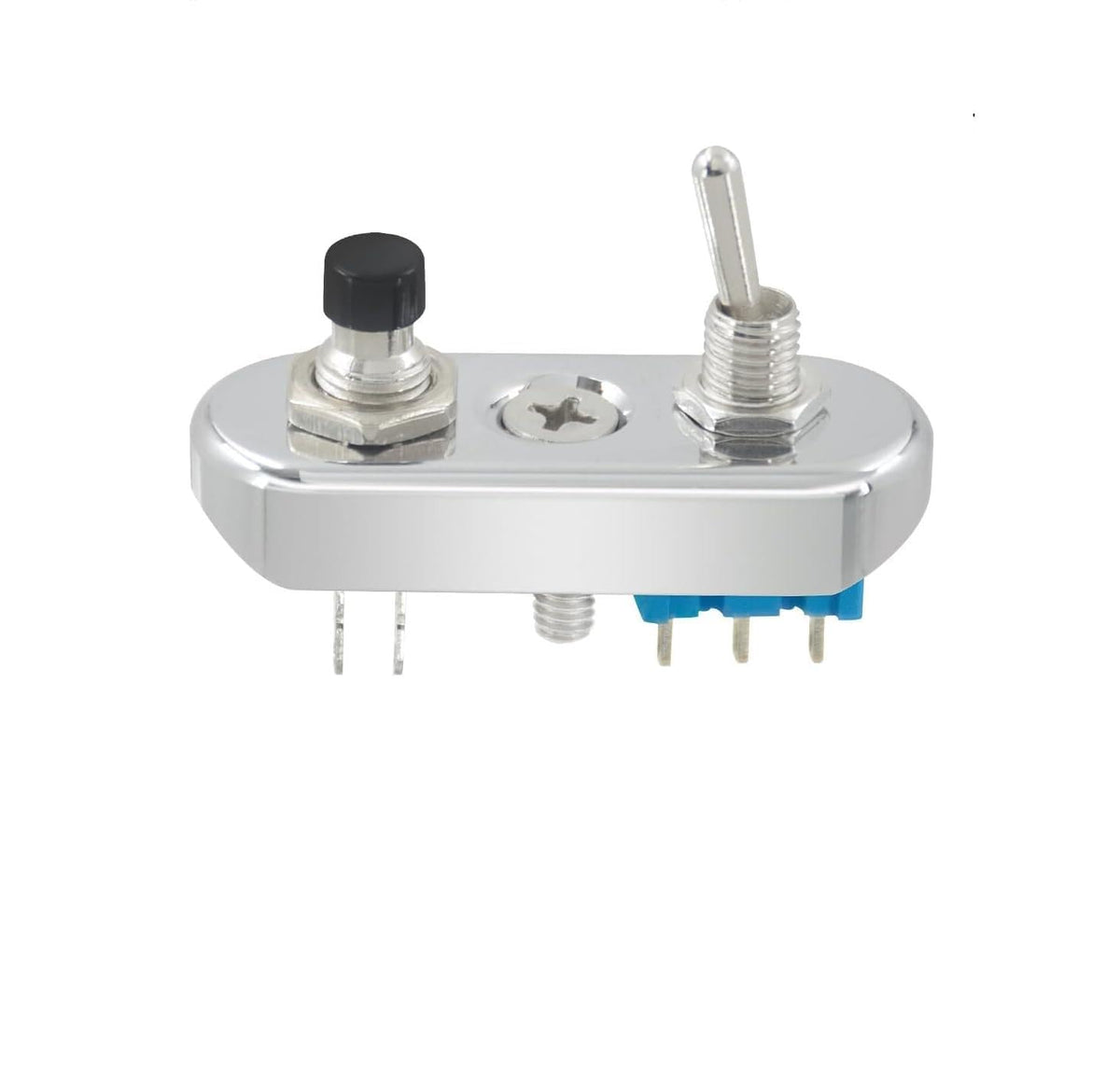 ya 13 9.15 zhengce Chrome for Mini Control Toggle Push Switch ON/Off Button for Universal 1 H