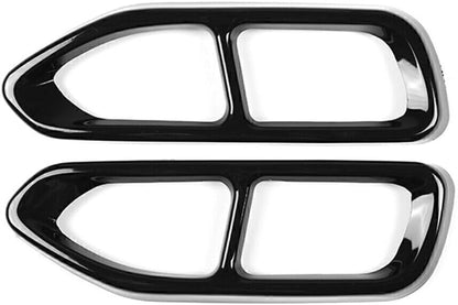 ya 4 8.14 for BMW 7 Series G11 G12 16-18 Black Rear Tail Muffler Exhaust Pipe Output Cover