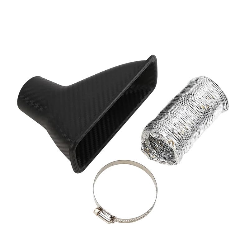 ya 2 8.15 Carbon Fiber Turbine Intake Pipe air Funnel kit Appearance car Front Bumper 