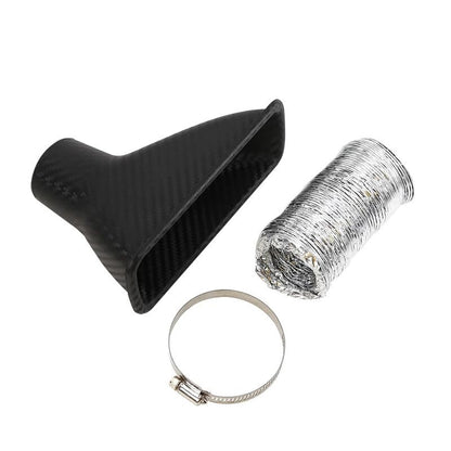 ya 2 8.15 Carbon Fiber Turbine Intake Pipe air Funnel kit Appearance car Front Bumper 