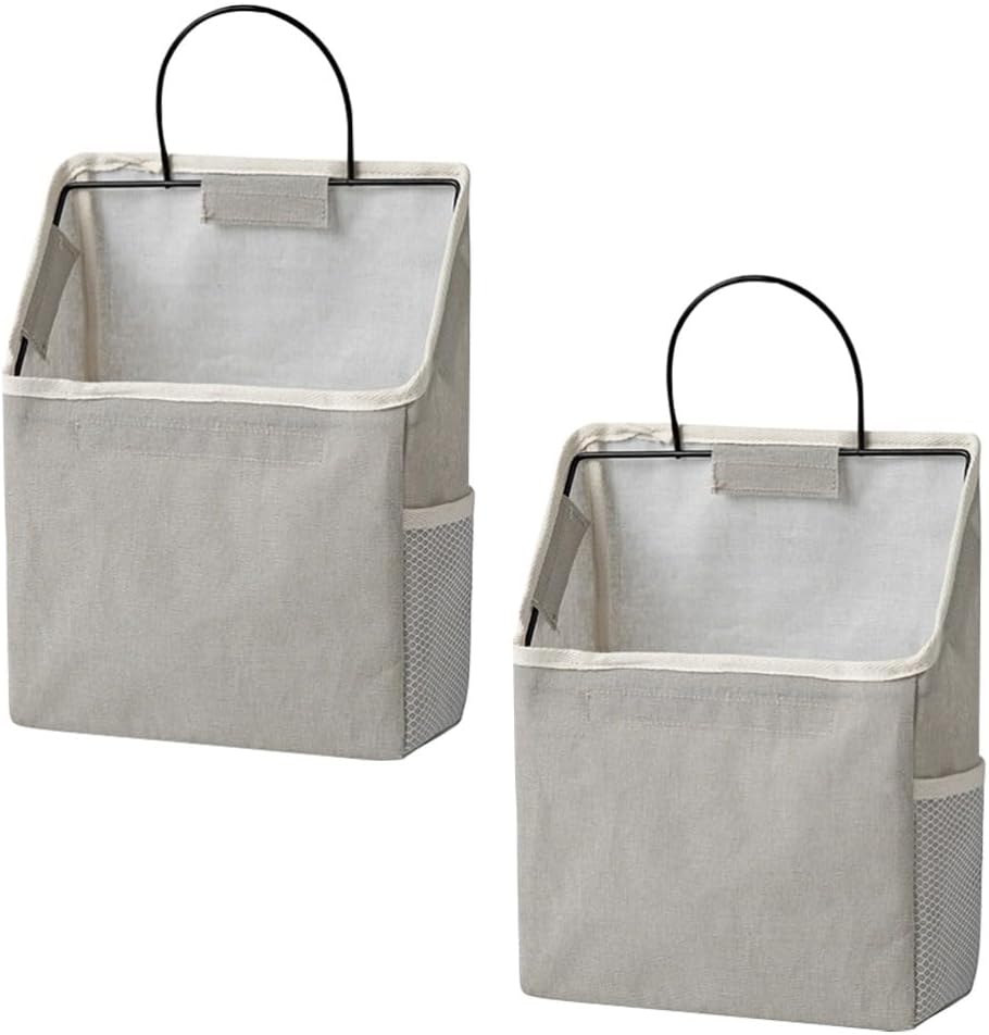 ya 2 8.15 2 Sets Wall Mounted Storage Bag Wall-Mounted Hanging Door Pouch Organizer
