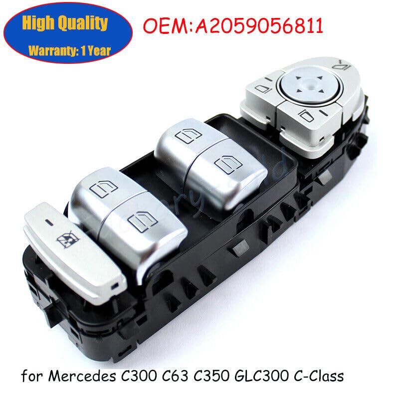 ya 4 8.8 Power Window Switch Black for Mercede-Benz C300 GLC300 C43 2015-2018 A2059056811