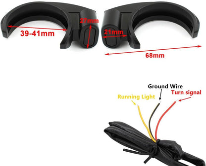 ya 11 9.14 zhengce LED Front Turn Signal Light fit For Harley 39-41mm Front Fork Shock Absorbe