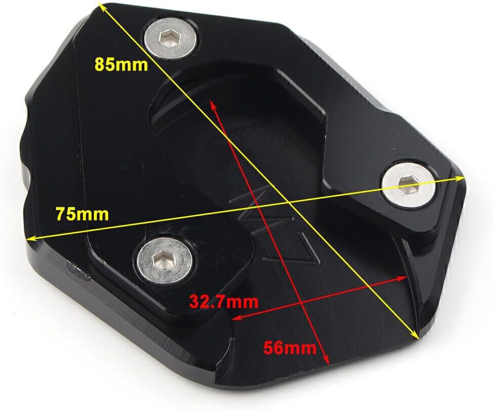 ya 5 8.24 baidi for Yamaha MT-07 FZ-07 Motorcycke Kickstand Side Stand Extension Plate Pad