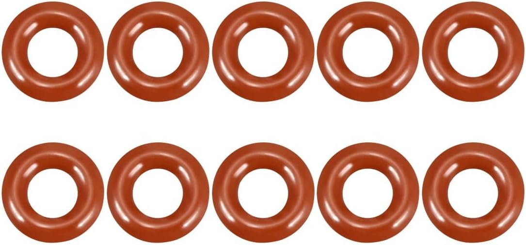 ya 4 8.8.2 Silicone O-Ring 9mmx4.2mmx2.4mm VMQ Seal Rings Sealing Gasket Red 10Pc