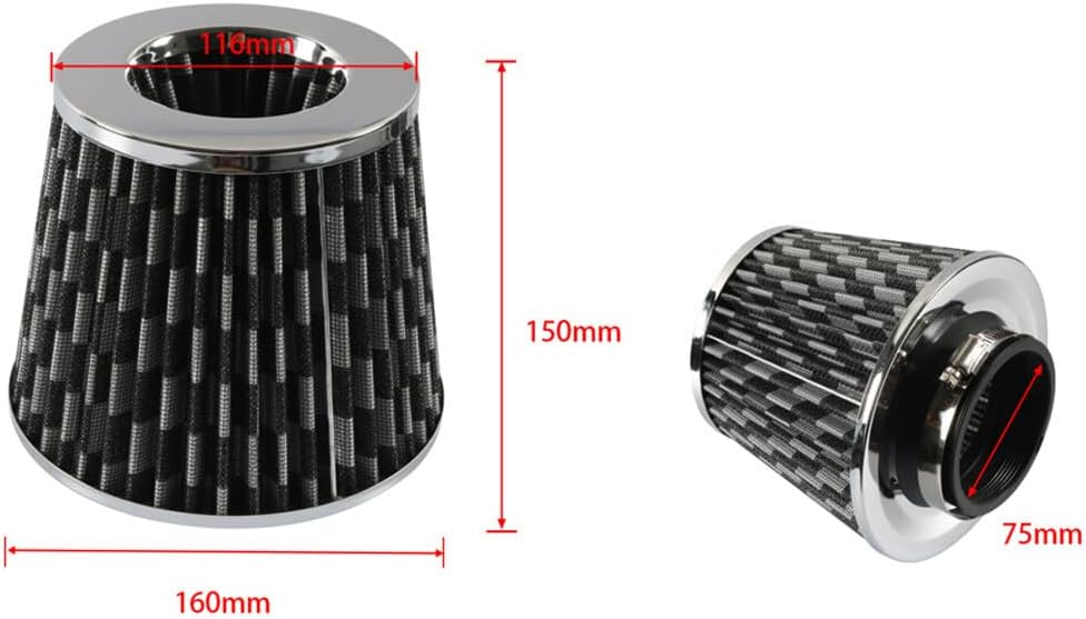 ya 4 8.8.2 Automobile intake filter aluminum tube kit 76mm conversion intake mushroom joint