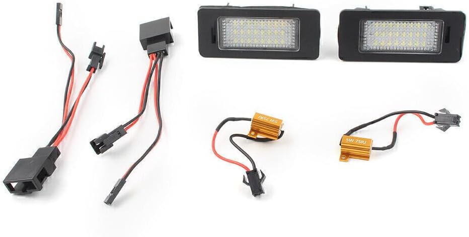 ya 4 8.10 Fit for Porsche Cayenne Touareg LED Number License Plate Lamps Lights Decoder