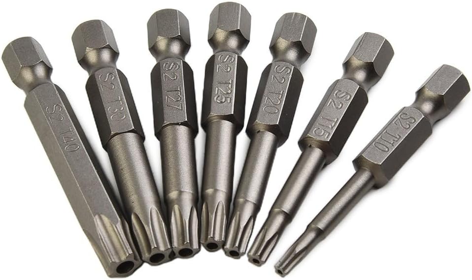 ya 26 10.21 baidi 7 Pcs/Set Screwdriver Bit Hollow Bits Magnetic/T15/T20/T25/T27/T30/T40