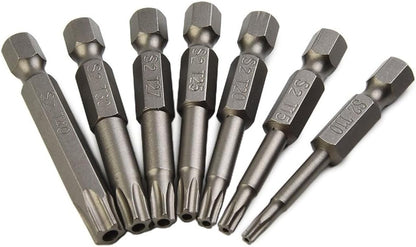 ya 26 10.21 baidi 7 Pcs/Set Screwdriver Bit Hollow Bits Magnetic/T15/T20/T25/T27/T30/T40