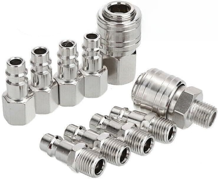 ya 14 9.20 baidi 10Pcs Euro 1/4''BSP Air Line Fitting Hose Compressor Quick Release Connector-1