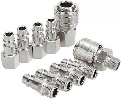 ya 14 9.20 baidi 10Pcs Euro 1/4''BSP Air Line Fitting Hose Compressor Quick Release Connector-1