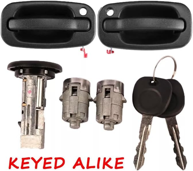 ya 11 9.14 baidiExterior Door Lock Ignition Lock Cylinder Key for Chevrolet for GMC for Silverado Tahoe-