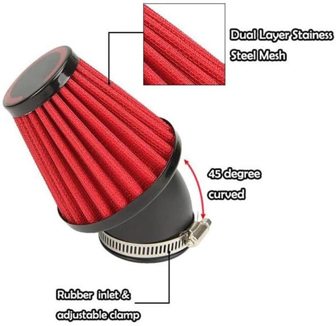 ya 5 8.10 Universal 42mm Air Filter Pod for 150cc-250cc Motorcycle Scooter ATV Dirt Bike