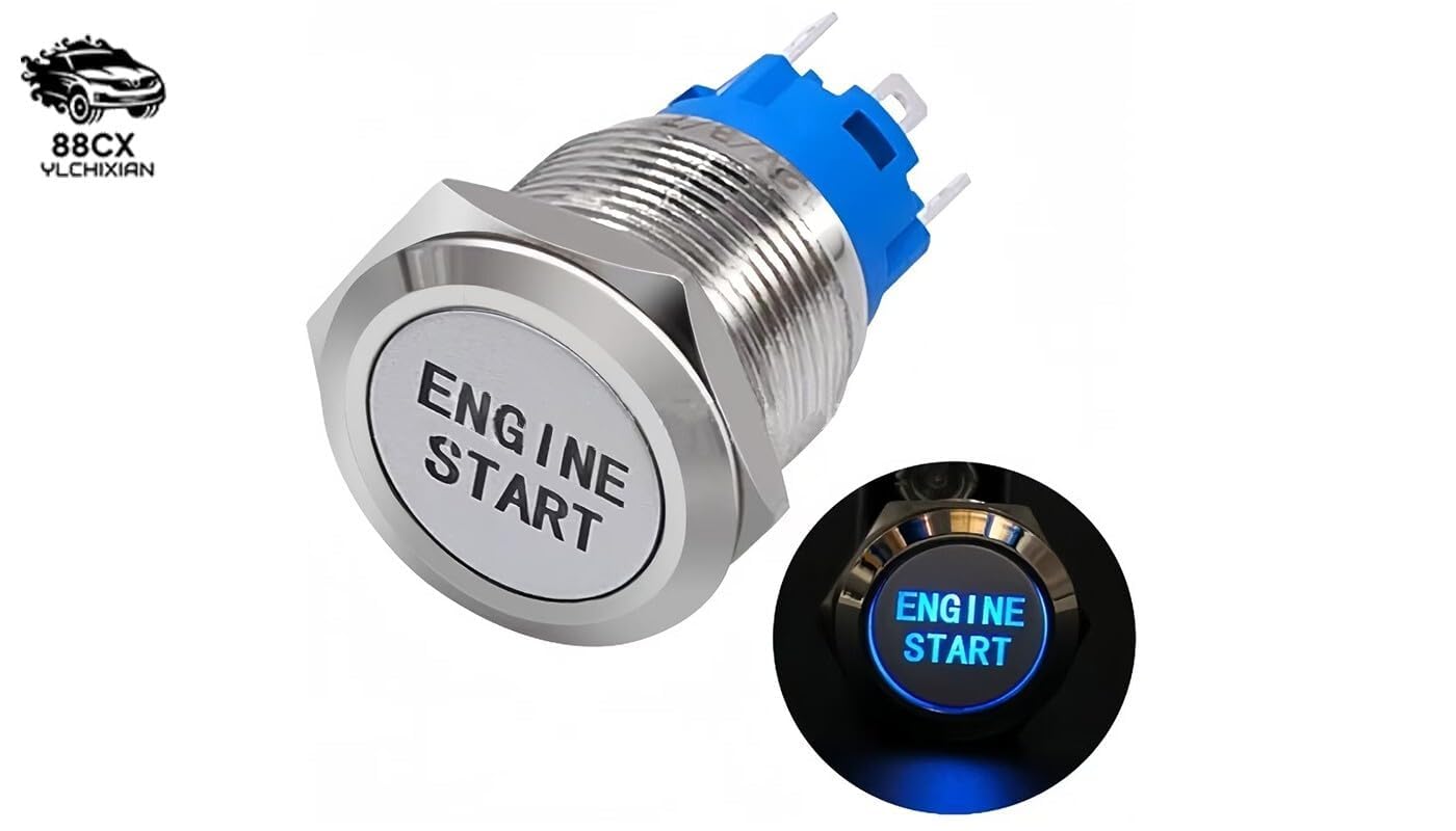 ya 8 8.24 baidi 12V DC LED Car Engine Start Stop Push Button Switch Ignition Starter Switch Univ