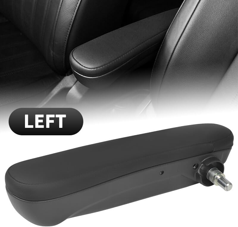ya 11 9.14 zhengce Black PU Front for SEAT Armrest Port Side Suitable for Fiat 500 Abarth 2016