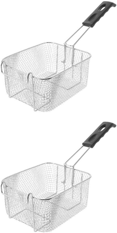 ya 14 9.20 baidi 2 Pack Stainless Steel Frying S n Deep Fryer Replacement Basket Strainer-2