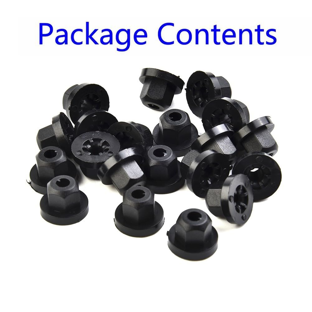 ya 13 9.15 baidi 20pcs Plastic Nut with Ring for for BMW E36 E39 E46 E60 E61 E65 E90 E91 X3 New