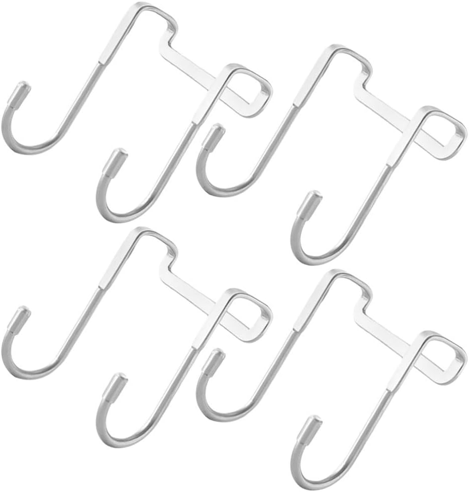 ya 26 10.21 baidi 4 Pcs Hook up Narrow Over Door Hooks Cabinet Multi-Functional Behind The