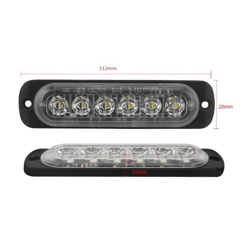 ya 4 8.8 6LED White Work Light, floodlight, Off-Road Driving Fog Light Strip, DC 12V-24V