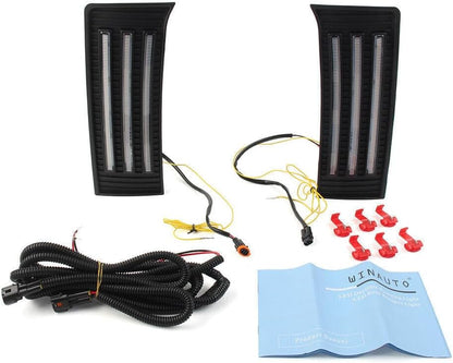 ya 2 8.15 LED DRL daytime running lights turn signal fog lights suitable for Toyota Tundra 2022-2023