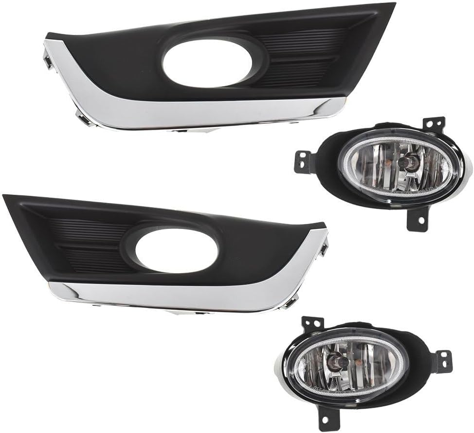 ya 9 10.24 Suitable for 2017-2018 for Honda CRV for CR-V bumper fog lamp driver chrome left and right
