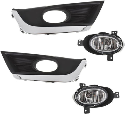 ya 9 10.24 Suitable for 2017-2018 for Honda CRV for CR-V bumper fog lamp driver chrome left and right