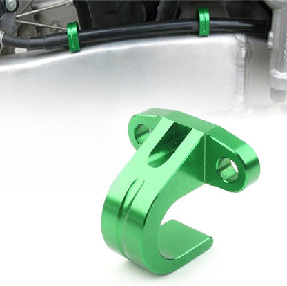 ya 10 9.16 zhengce 1x Motorcycle Green Rear Brake Line Hose Snap Clamp for Kawasaki KX250F KX4