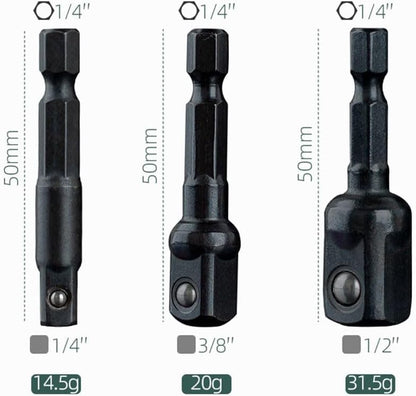 ya 14 9.20 baidi Transform Your Hand Socket Set with Drill Bits Extension Rods 3pcs Kit-1