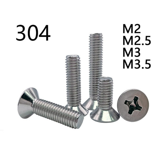 ya 16 10.20 baidi 304 Stainless Steel Phillips Countersunk Flat Head Small Micro Screws M2-M3.5