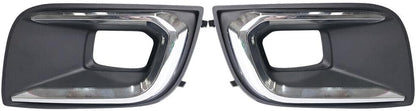 ya 4 8.10 2PCS Front Left Right Bumper Fog Lamp Bezel Cover for Toyota Sequoia 2018-2021