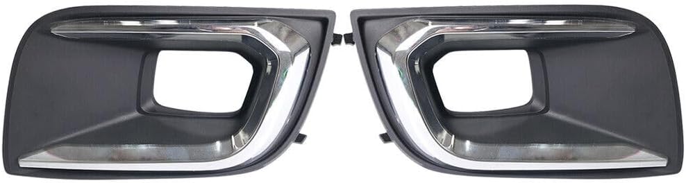 ya 11 9.14 zhengce 2PCS Front Left Right Bumper Fog Lamp Bezel Cover for Toyota Sequoia 2018-2