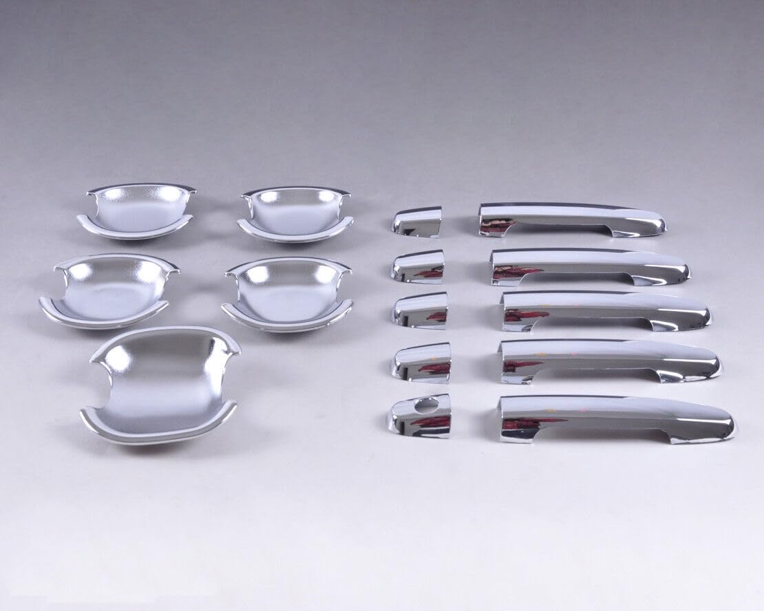 ya 2 8.15 Triple Chrome Door Handle Cover Trim with Bowl Fits for Toyota 5 Door RAV4 2006+