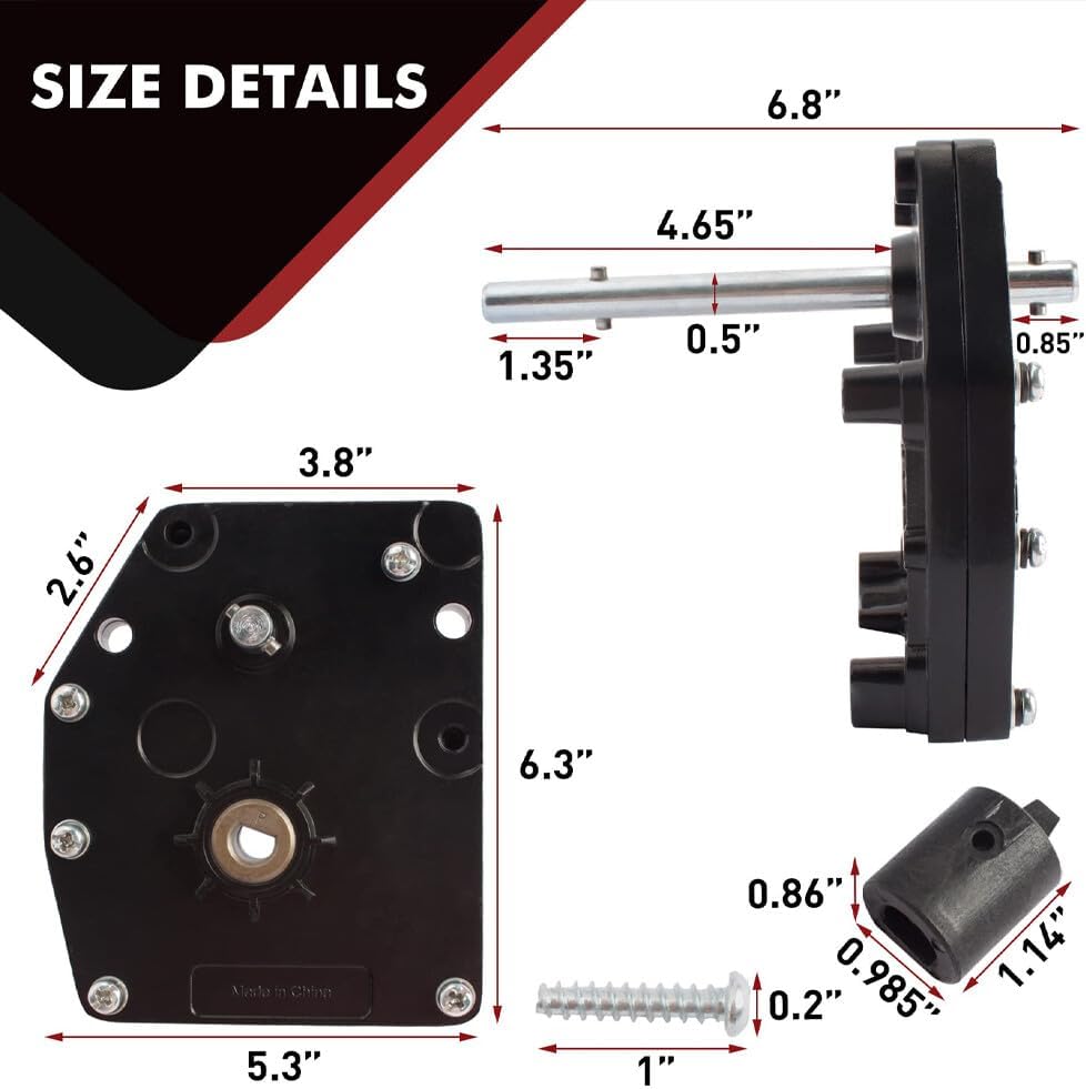 ya 10 9.16 baidi LG-179015 276602 Aluminum Power Landing Gear Box Replacement for 5th Wheel RVs
