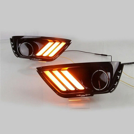 ya 2 8.15 Suitable for Jeep Compass 2017-2019 18 2x LED DRL daytime running lights front fog lights