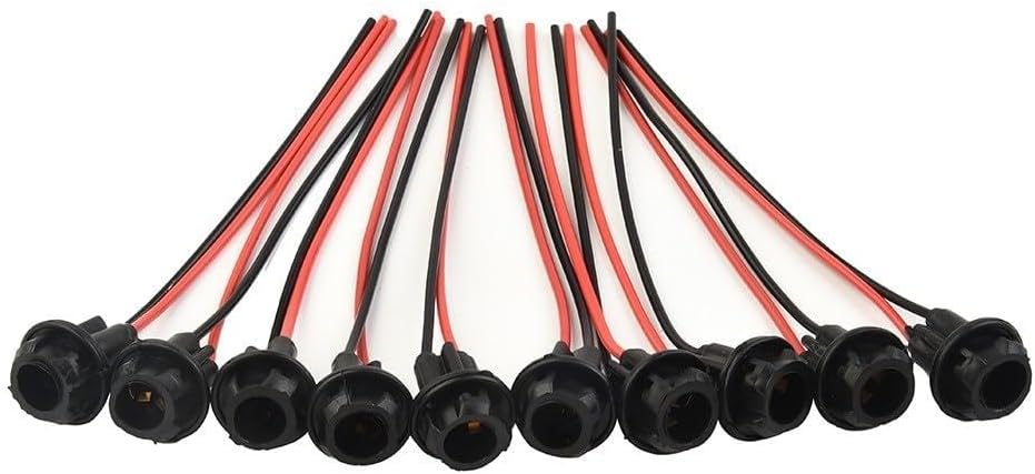 ya 13 9.15 baidi 10Pcs Plastic Lamp Light Bulb Socket Holder Connector Extension Car LED