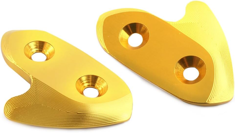 ya 2 8.15 Gold Rearview Mirror Block Off Base Plates Cover for Yamaha YZF-R1 2015 2016-19