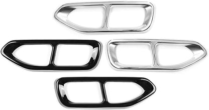 ya 4 8.14 for BMW 7 Series G11 G12 16-18 Rear Tail Muffler Exhaust Pipe Output Cover Trim