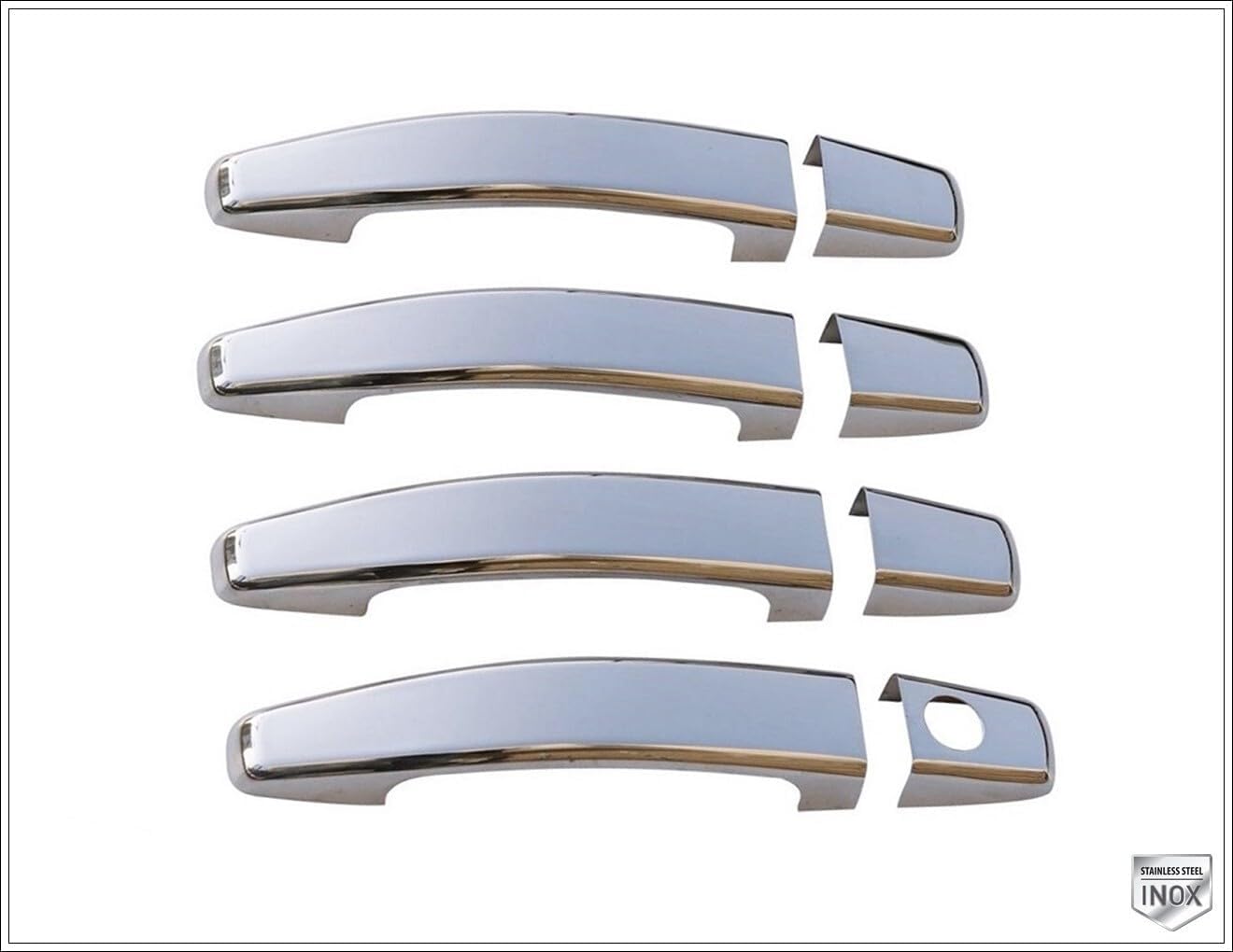 ya 2 8.15 Chrome Door Handle Cover 4 Door S.Steel for Vauxhall for Opel for Corsa D-E 2006-2018