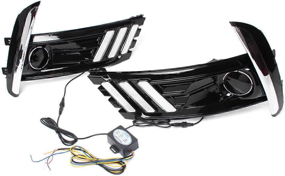 ya 4 8.10 DRL LED daytime running lights turn signal amber white for Toyota for COROLLA 2017