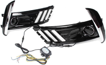 ya 4 8.10 DRL LED daytime running lights turn signal amber white for Toyota for COROLLA 2017
