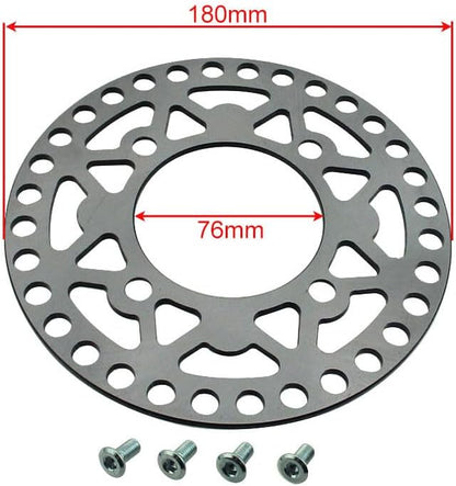 ya 13 9.15 baidi 180mm Brake Disc Rotor With Mounting Bolts Screws For 50cc - 150cc Pit Dirt Bike