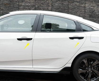 ya 2 8.15 for Honda Civic 2016-2021 Gloss Black with for Smart Hole Exterior Door Handle Cover Trim 