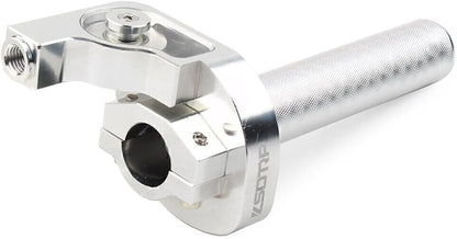 ya 6 8.24 baidi 7/8 CNC Motorcycle Handlebar Hand Grip Twist Throttle Accelerator Silver