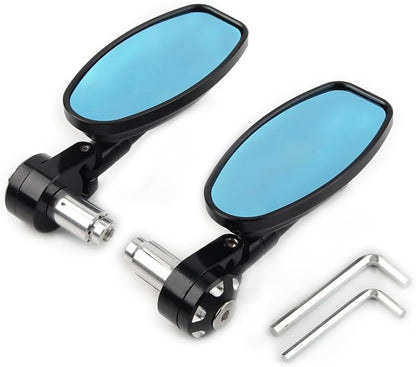 ya 2 8.15 22MM 25MM Universal Handle Bar End Rearview Mirrors Motorcycle Black