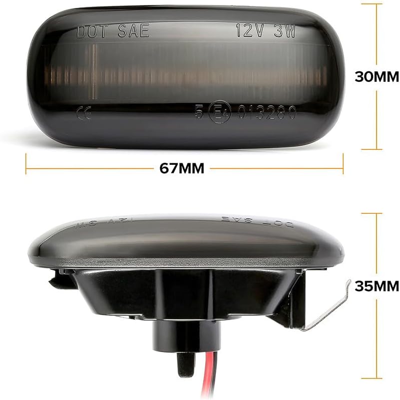 ya 7 8.24 baidi 2pcs LED Marker Light Sequential Turn Signal Amber Lights for Audi A4 S4 B6 B7