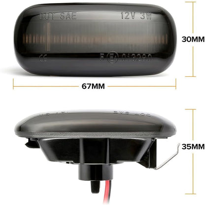 ya 7 8.24 baidi 2pcs LED Marker Light Sequential Turn Signal Amber Lights for Audi A4 S4 B6 B7