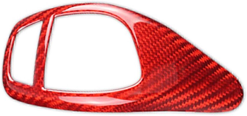 ya 4 8.14 Gear Shift Knob Cover Trim for BMW 1 2 3 4 5 6 Series X3 X5 X4 Carbon Fiber Red